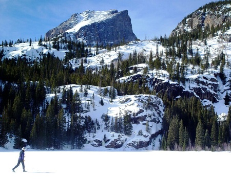 Beautiful Wintery Day At Frozen Bear Lake