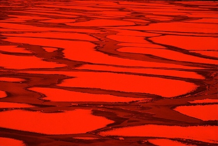 Lake Ice in Red