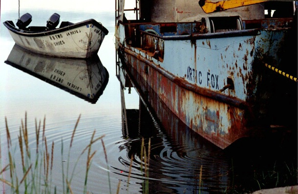 Sky Boat Reflection