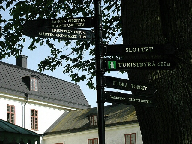 Vadstena Sign Post