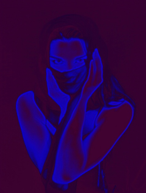 Electric Blue Portrait