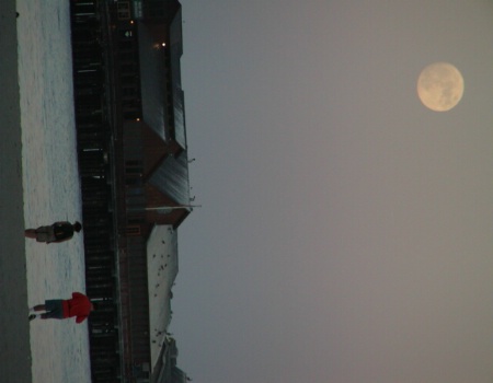 moon over wharf