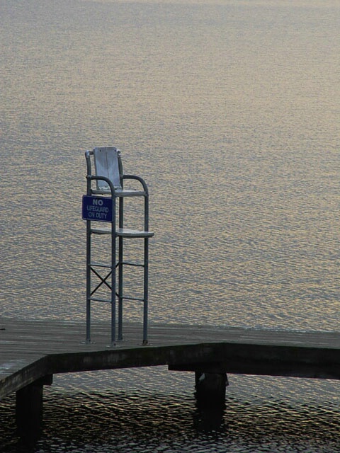 Empty Lifeguard Chair