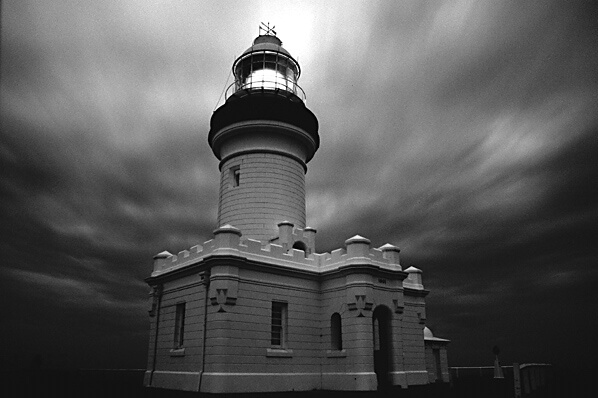 Byron Bay Lighthouse in B&W