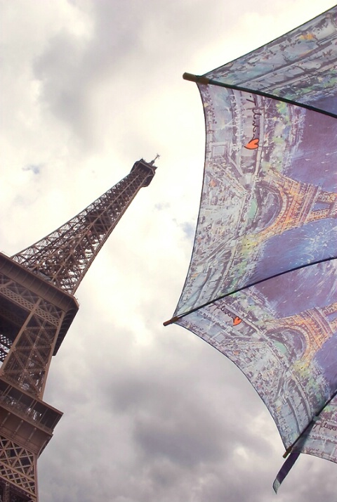 Eiffel Tower and umbrella