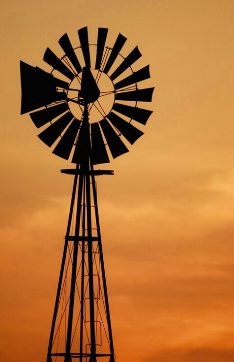 Windmill At Sunset  - ID: 538231 © Jim Miotke