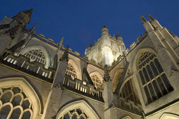 Bath Abbey At Dusk - ID: 538460 © Jim Miotke