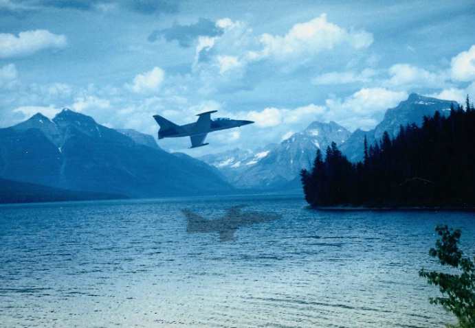 Jet Shadow Over MacDonald Lake
