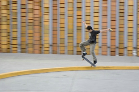 Skateboarder in Motion