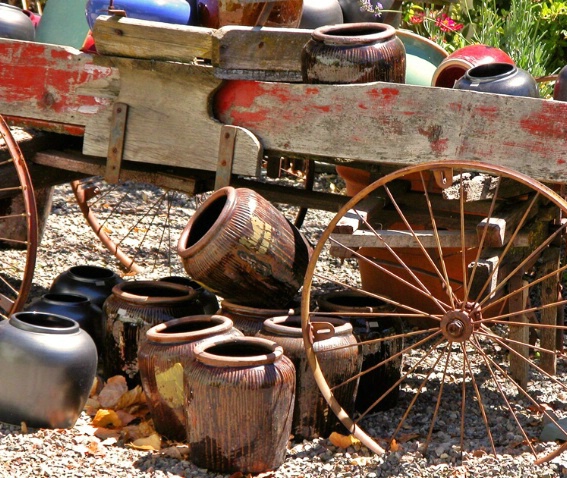 Wagon and Pots - ID: 1703618 © Kathleen K. Parker