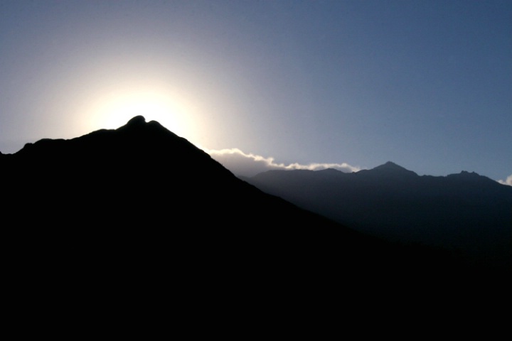 Mountain in shadows