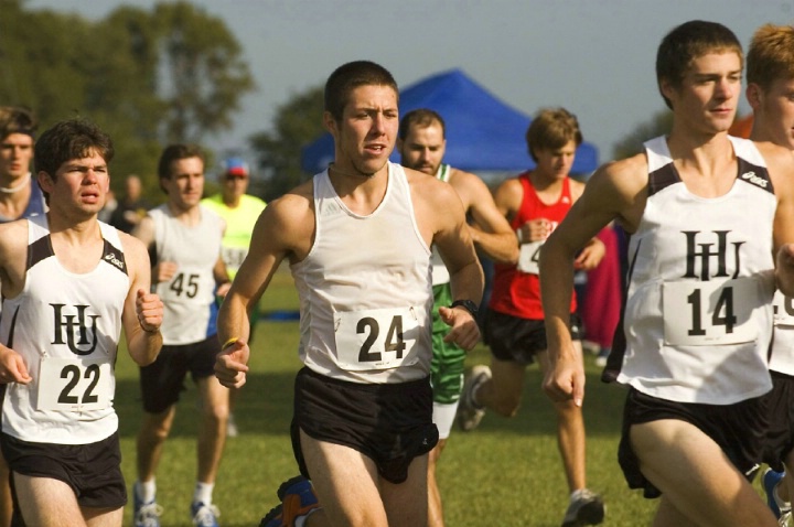 Nick running cross country for HU