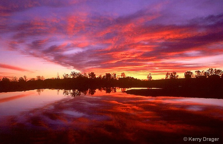 Pond Sunset Reflections