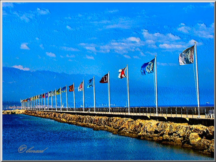 Flags on Breakwater