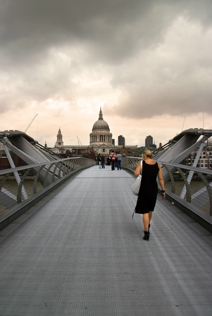 Saint Paul from the Millenium Bridge - London