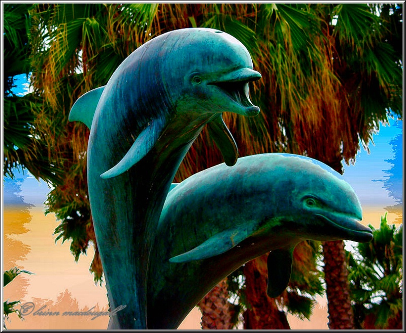 Dolphin Statue