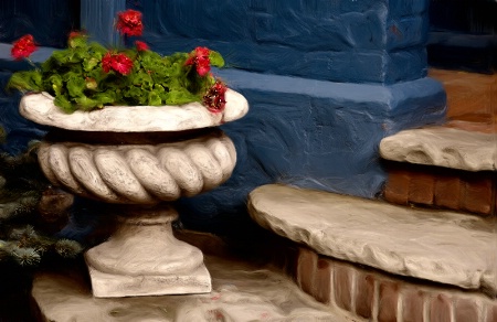 A Pot of Geraniums