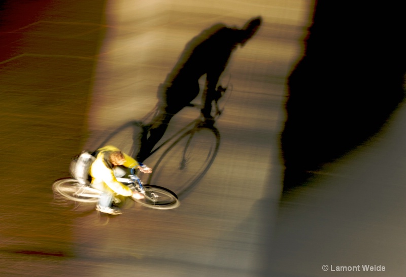 Cyclist & Shadow - ID: 9240808 © Lamont G. Weide