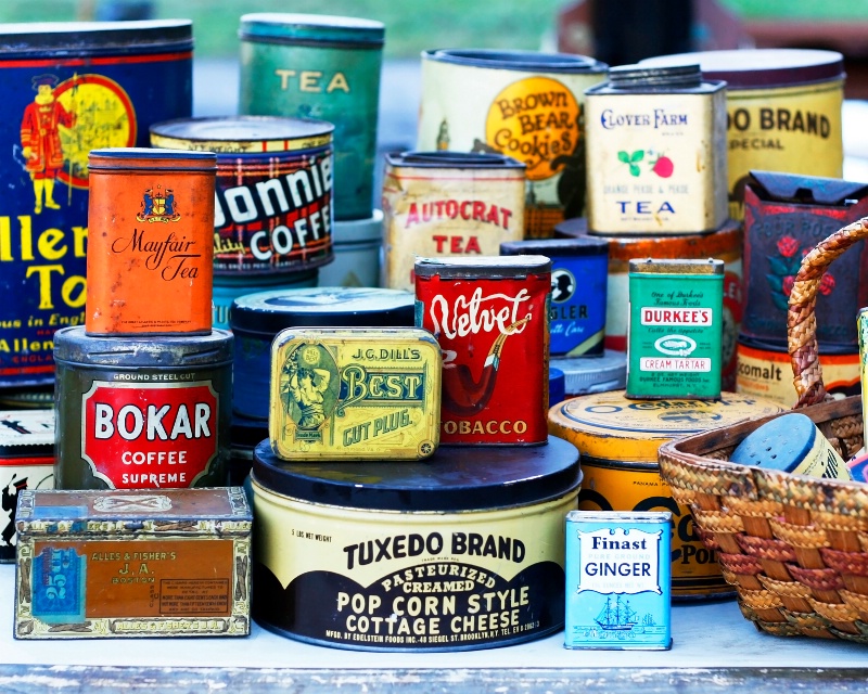 antique tins