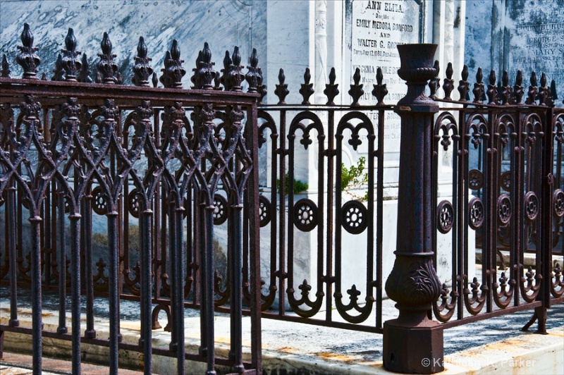 Wrought Iron Fence - New Orleans Cemetery - ID: 9896717 © Kathleen K. Parker