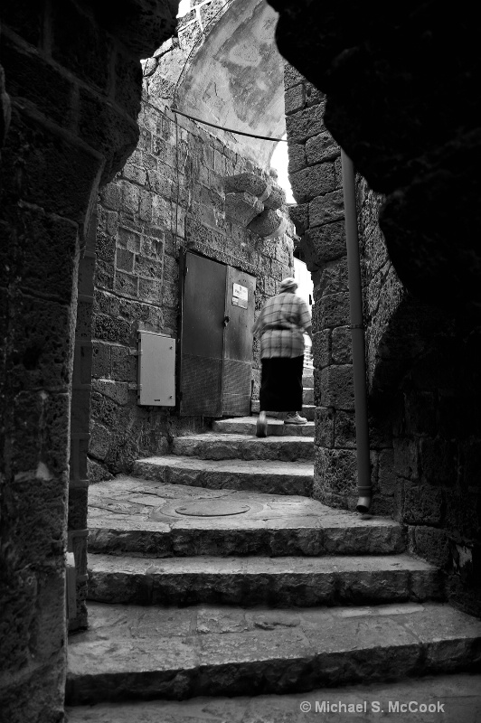 Old Lady in Alley, Jaffa Israel