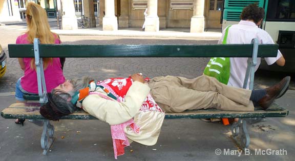 Man on a Bench in Paris - ID: 10424911 © Mary B. McGrath