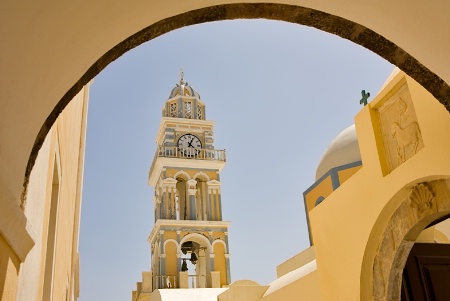 Bell tower at Thira 