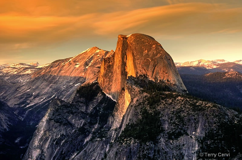 Half Dome at Sunset