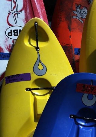 Kayaks Out of Water