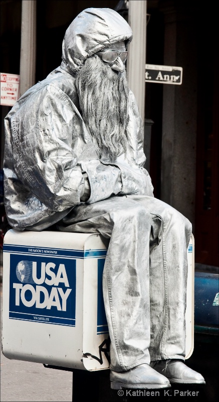 On the News-New Orleans Mime - ID: 11497568 © Kathleen K. Parker