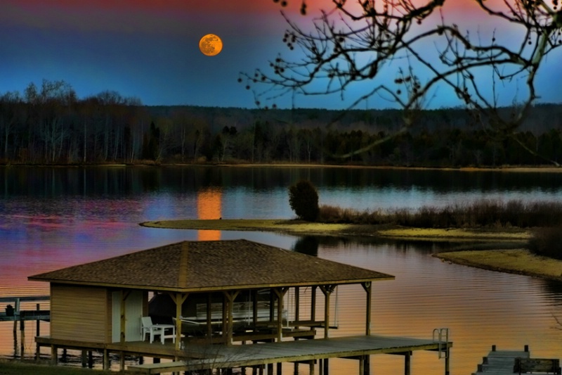 Moon Over Lake Anna