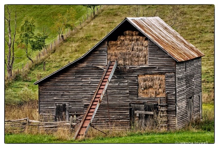 Autumn Hay Storage Barn