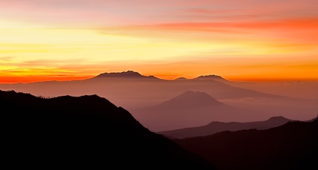 Sunrise over Mount Bromo's Landscape