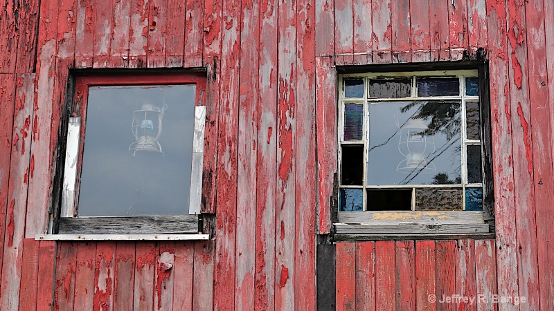 "Windows From An Old Little Red Caboose"