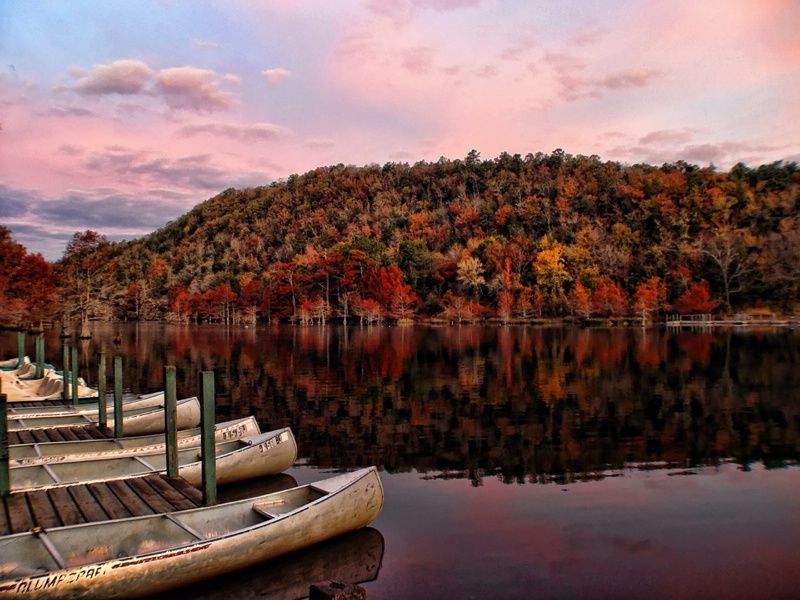 Canoes In Fall Color