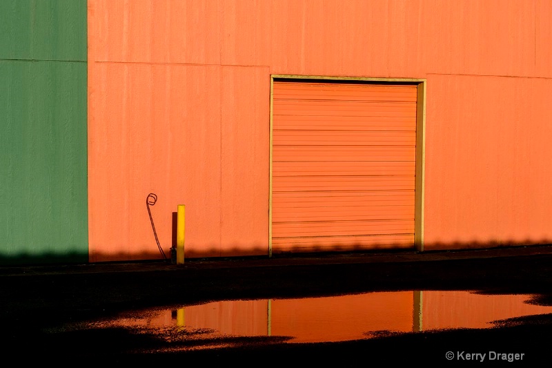 Colorful Warehouse & Rain Puddle