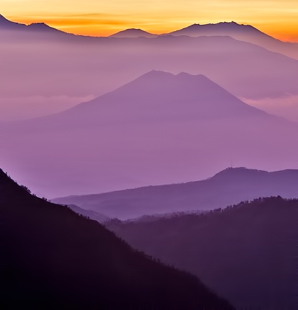 Sunrise Over Bromo's Landscape