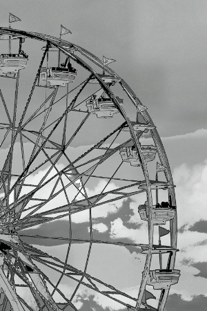 Black and White Ferris Wheel