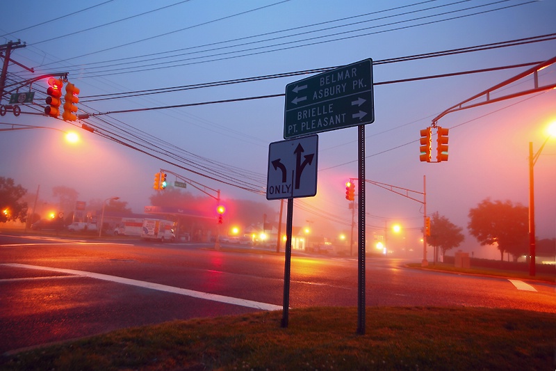Foggy intersection