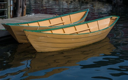 Yellow Boats at Dock, Nova Scotia