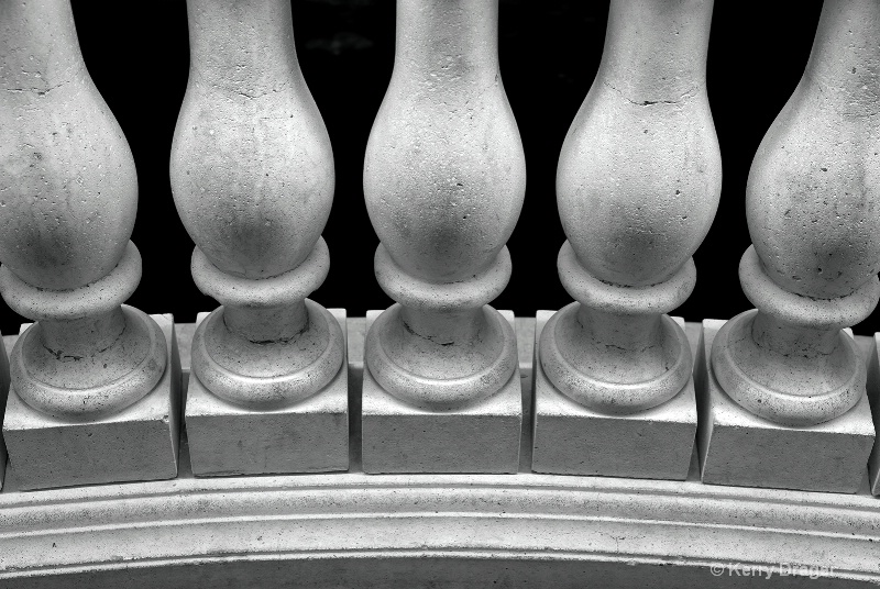 railing pattern at night