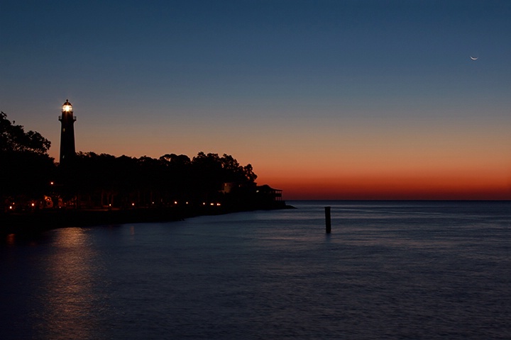 Sliver Moon over St. Simons