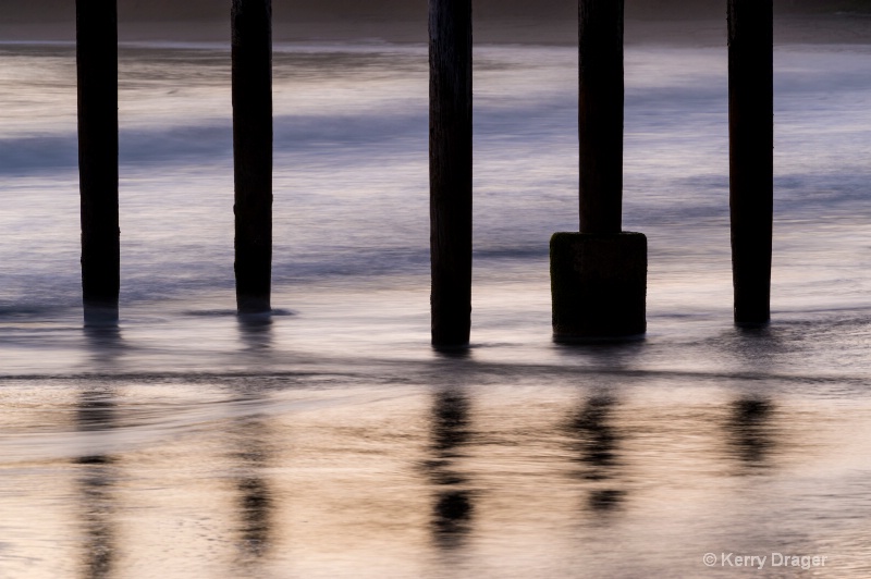 Pier Posts at Twilight