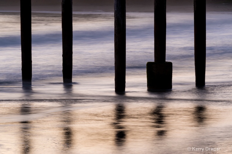 Pier Posts at Twilight