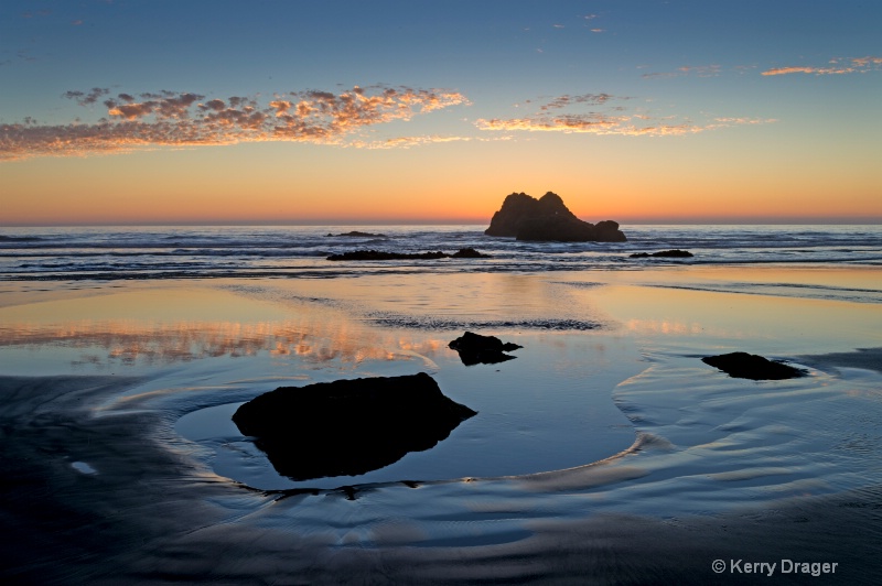 Wide-Angle Seascape at Twilight