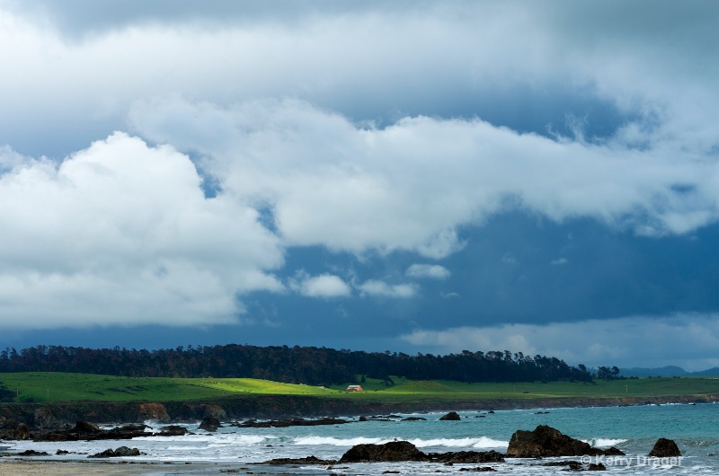 Coast and Storm Clouds