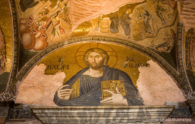 Mosaic work in Chora Museum