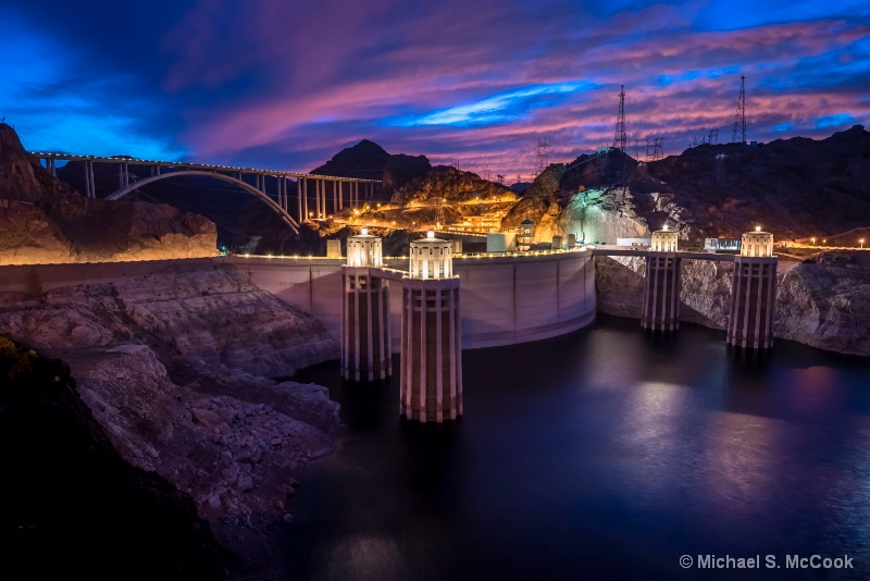 Sunset at Hoover Dam