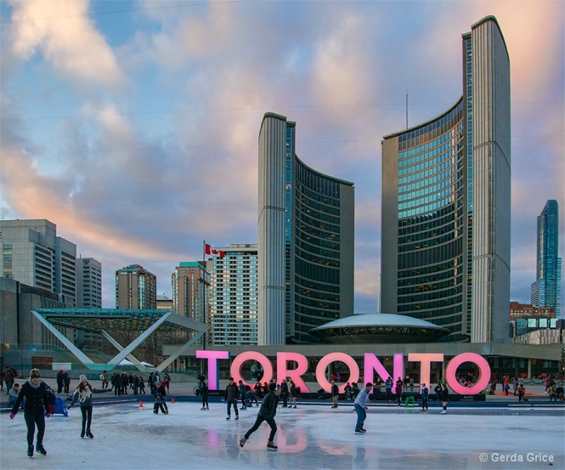 Skating in Nathan Phillips Square 2015