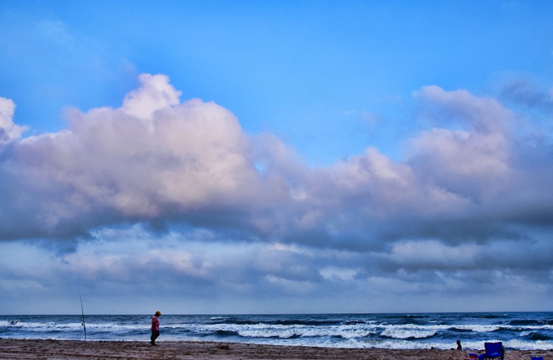 WALKING  ALONG  THE  BEACH